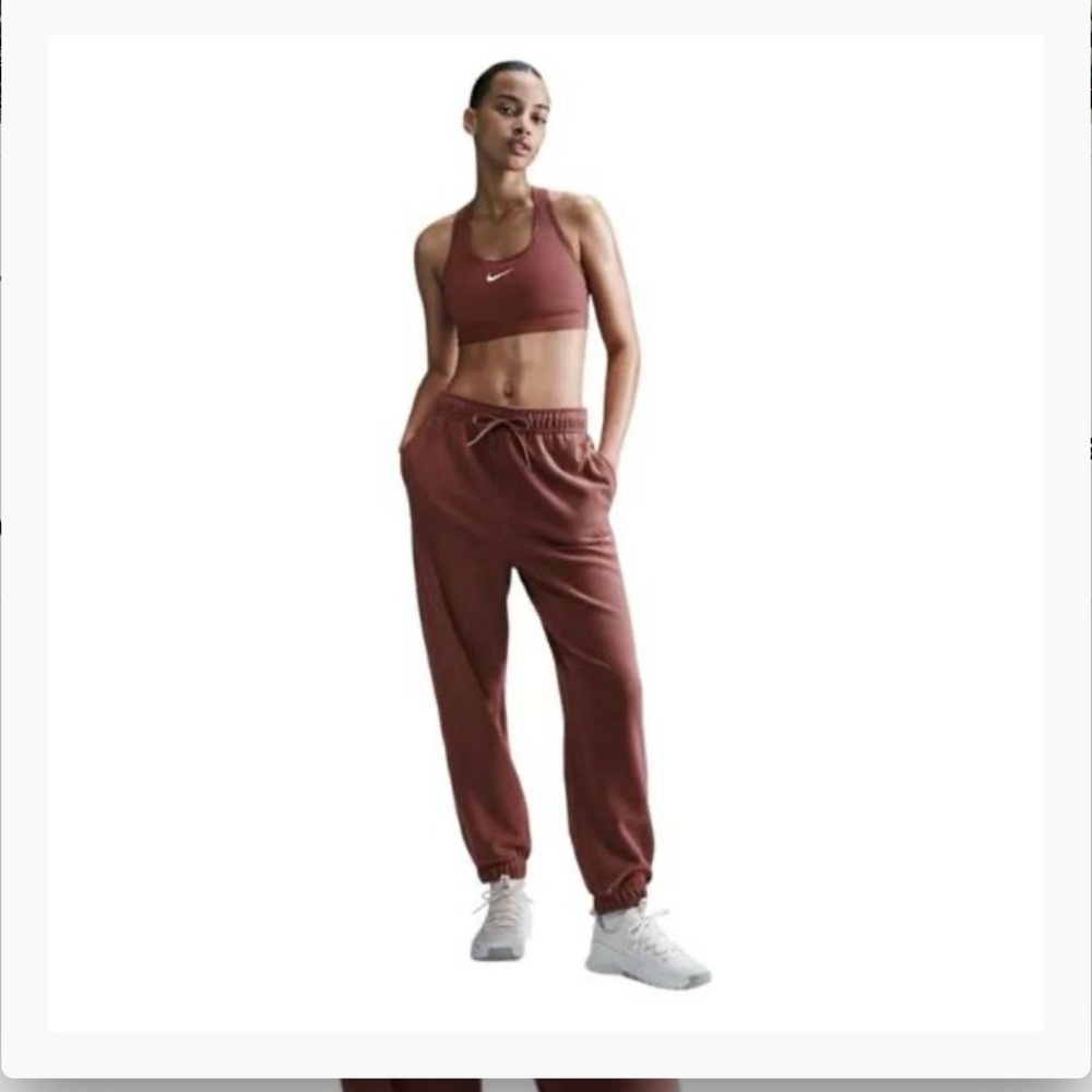 NIKE Womens Therma-FIT One Loose Fleece Pants Brown Jogger! NWT!